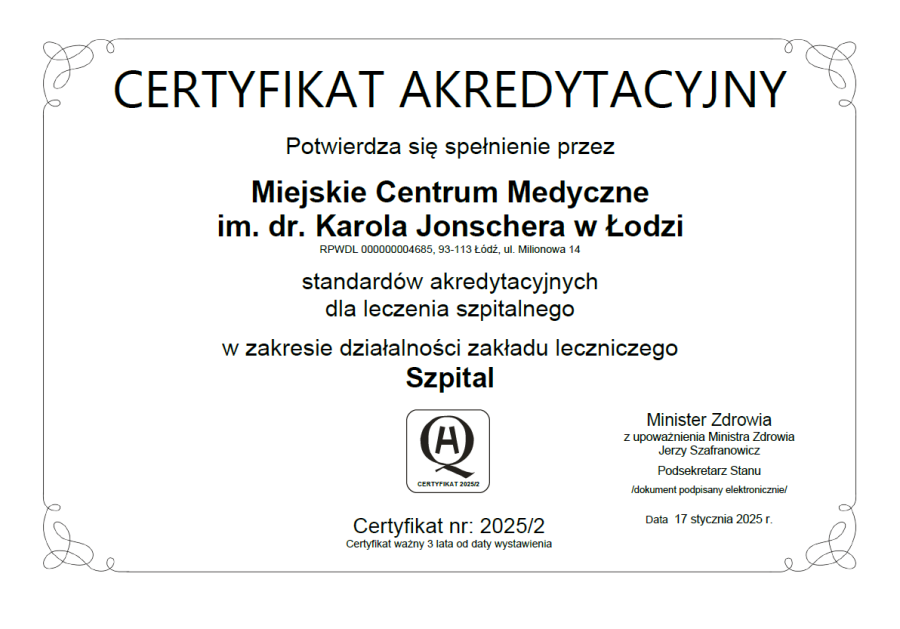 Certyfikat akterdytacyjny 2025